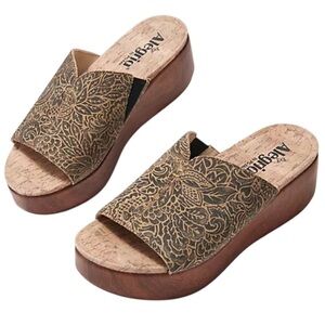 Alegria | Women’s Triniti Platform Wedge Slide Sandals Size 9
